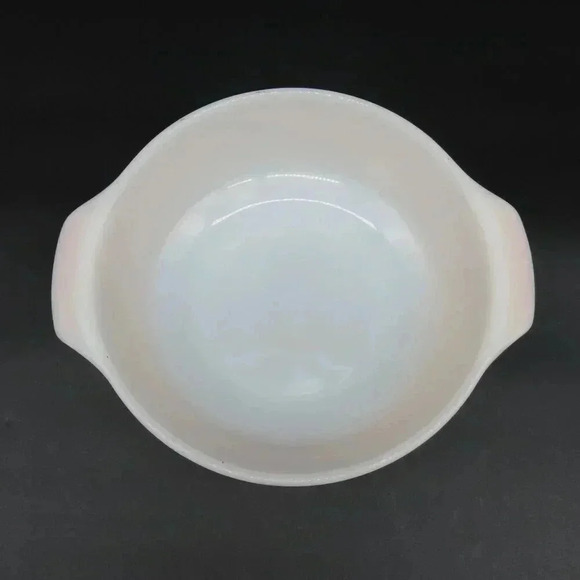 Vintage Fire King Peach Luster Ovenware Casserole Dish Baking Dish - Picture 2 of 10